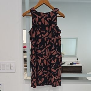 Black and Brown Patterned Women's Dress